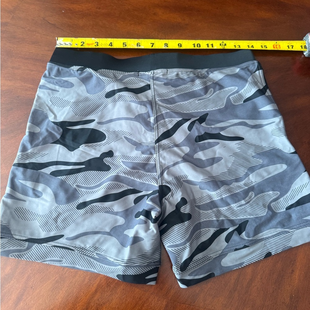 TADDLEE Gray and Black Camo Board Shorts